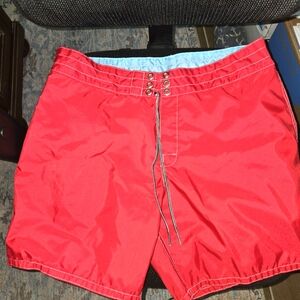 Birdwell Red Board Shorts Quick-Drying Swimwear